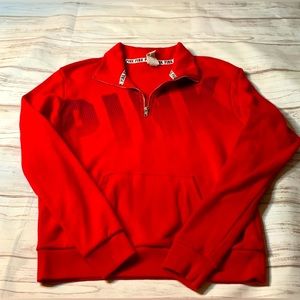 Victorias Secret PINK red quarter zip pullover